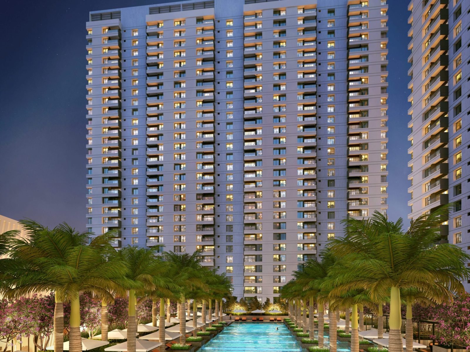 Swimming Pool Evening View